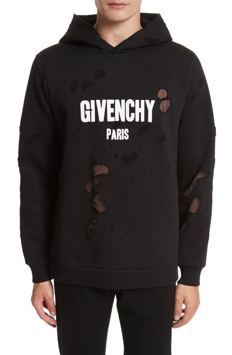 givenchy men's star sweater|givenchy distressed hoodie.